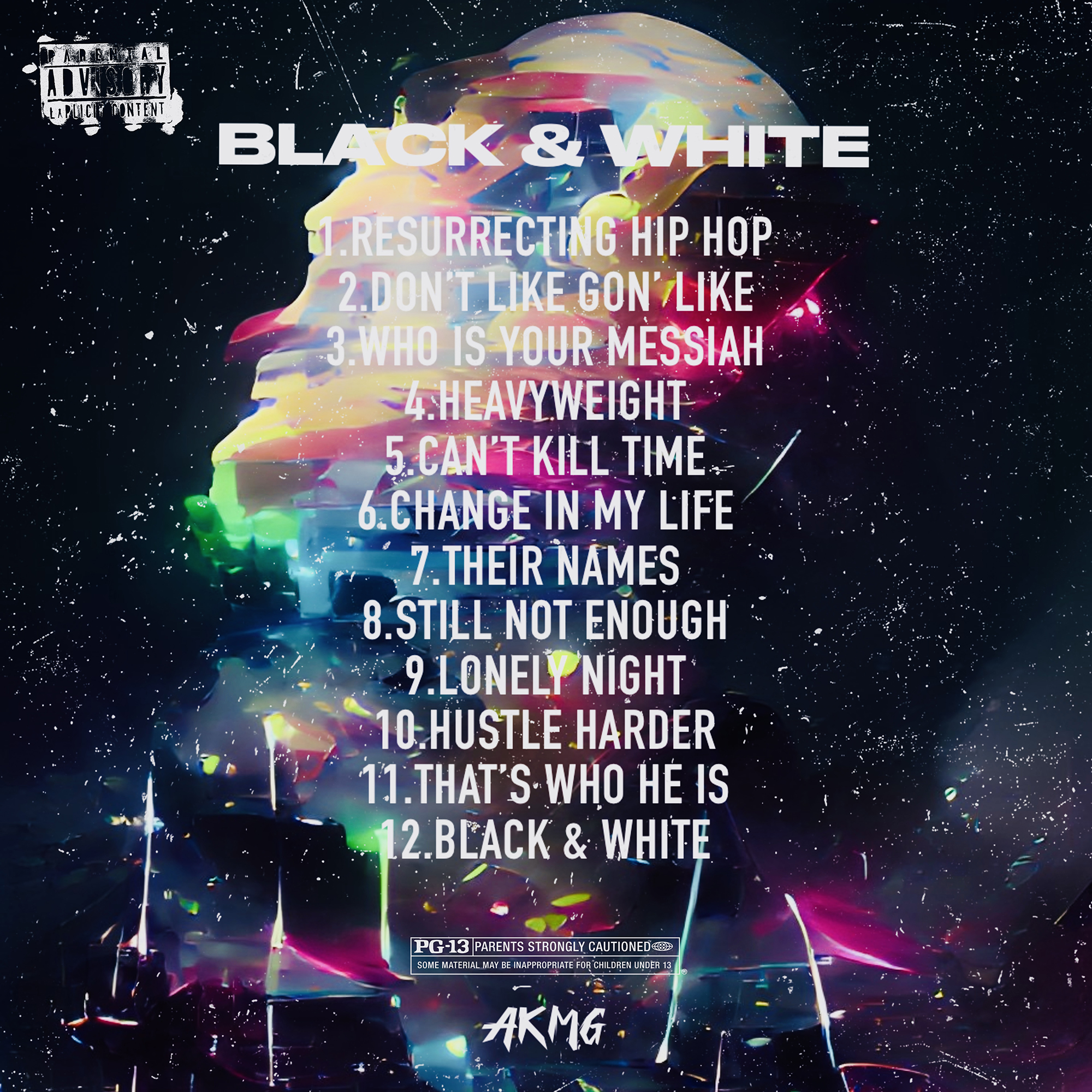 AK REAL - BLACK & WHITE Album cover. Song list2000.jpg